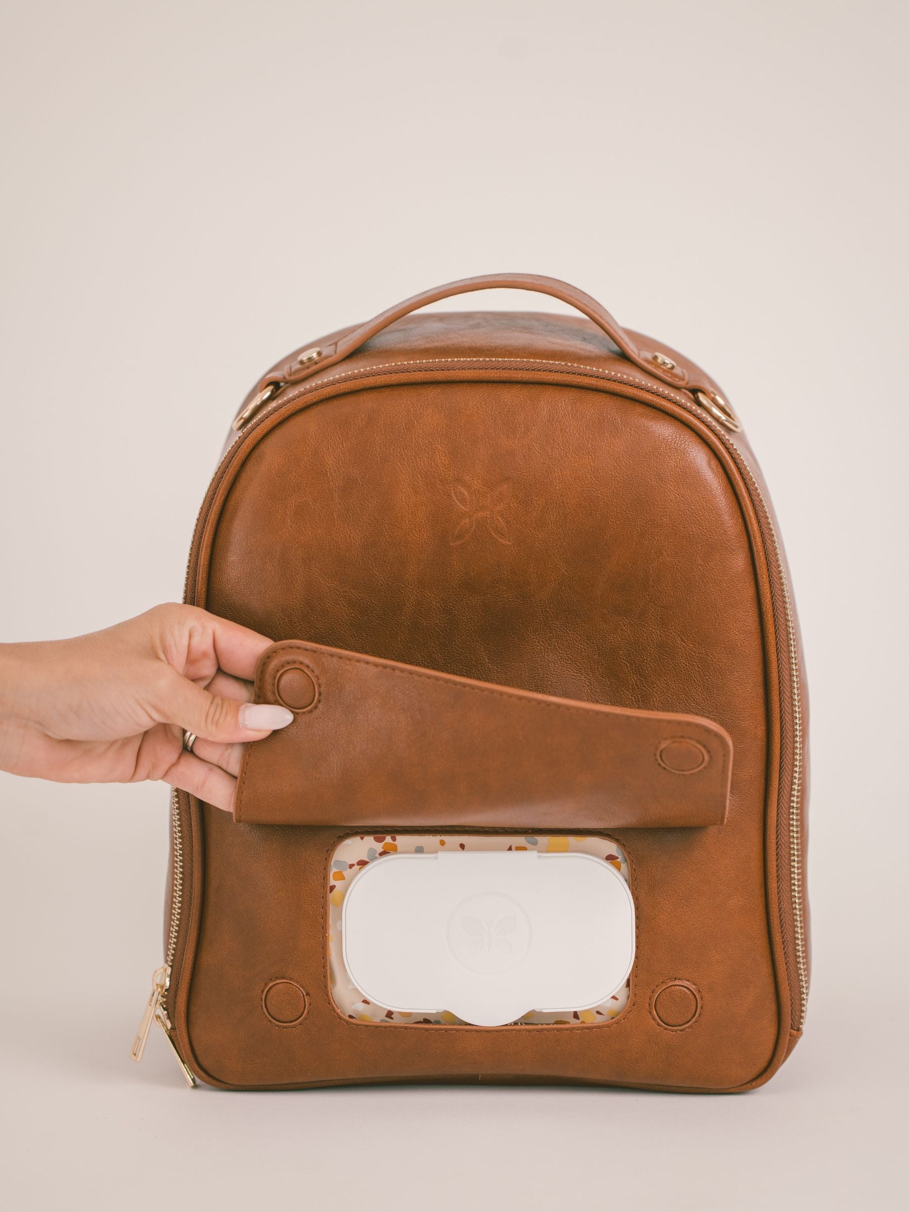 brown leather backpack like the mom had in outdaughtered The Mae Bag