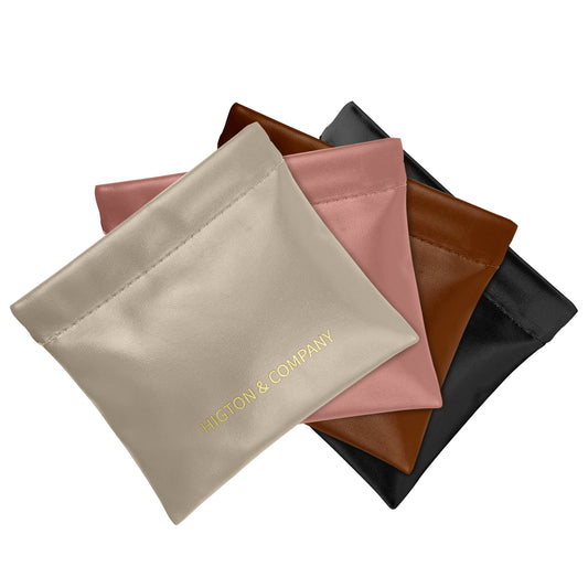 4 Pack Compact Travel Clutch With Magnetic Clasp - Squeeze To Open - Faux Leather