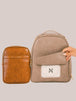 Taupe Mae Bag + Brown Mini Mae